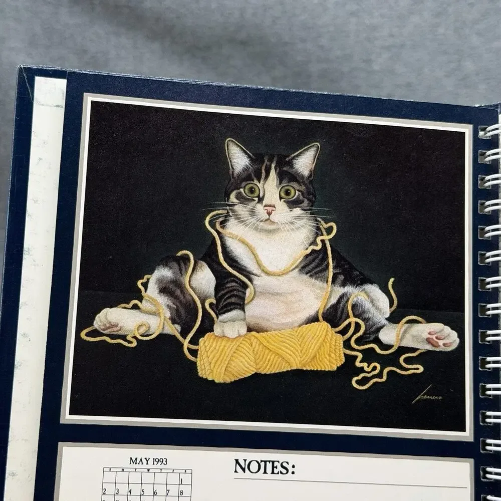 1990s Lang Graphics American Cat Engagement Calendar By Lowell Herrero 1993 USA